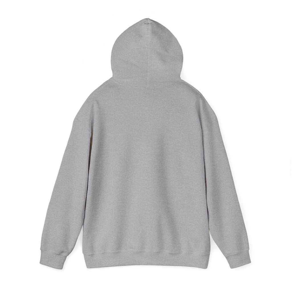 Graphic Hoodie with Gothic Script & Retro Portrait — Casual Streetwear Pullover