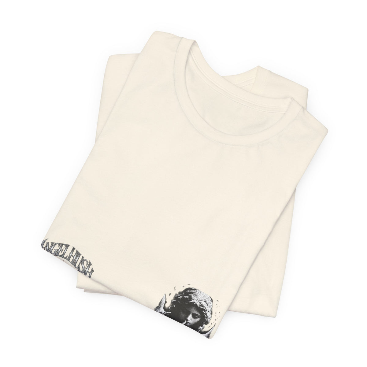 Graphic Tee — Small Chest Gothic 'Angel Hush' Cross Design